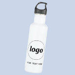 Botella De Agua Logotipo simple con negocio de texto<br><div class="desc">Añade tu propio logotipo y elección de texto a este diseño. Eliminar el texto si lo prefiere. Minimalista y profesional para promover la lealtad de marca. Excelente para la marca de empleados,  o como producto promocional para sus clientes y clientes.</div>