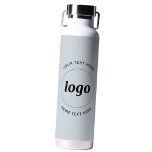 Botella De Agua Logotipo simple y texto de los negocios en polvo a<br><div class="desc">Diseño sencillo de logotipo y texto personalizado para fomentar la lealtad de la marca y promocionar su pequeña empresa. Reemplace el logotipo por el suyo propio y cambie o elimine el texto superior e inferior al personalizar. Perfecto para fines promocionales y para dar a empleados,  clientes y clientes.</div>