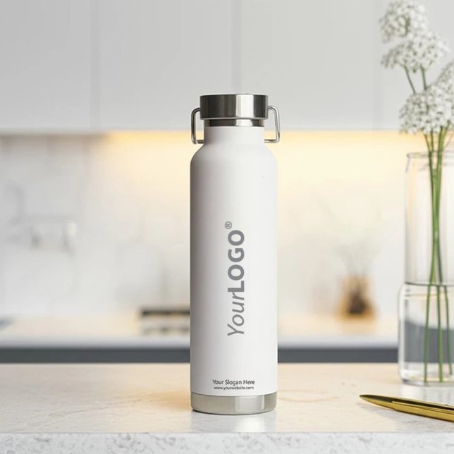 Botella De Agua Logotipo vertical Personalizado mínimo moderno (Subido por el creador)