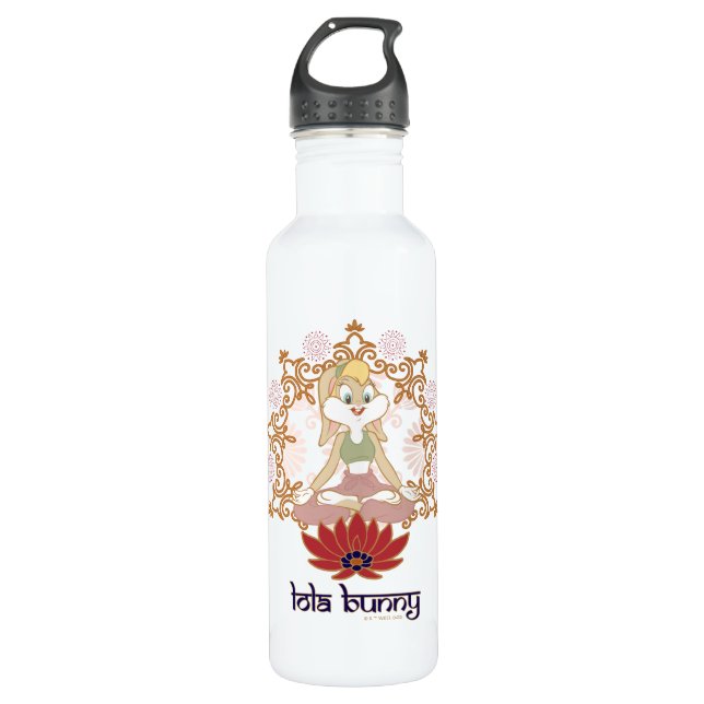 Botella De Agua Lola Bunny Yoga Lotus Pose (Anverso)
