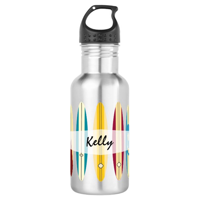 Botella De Agua Longboard de vintage (Anverso)