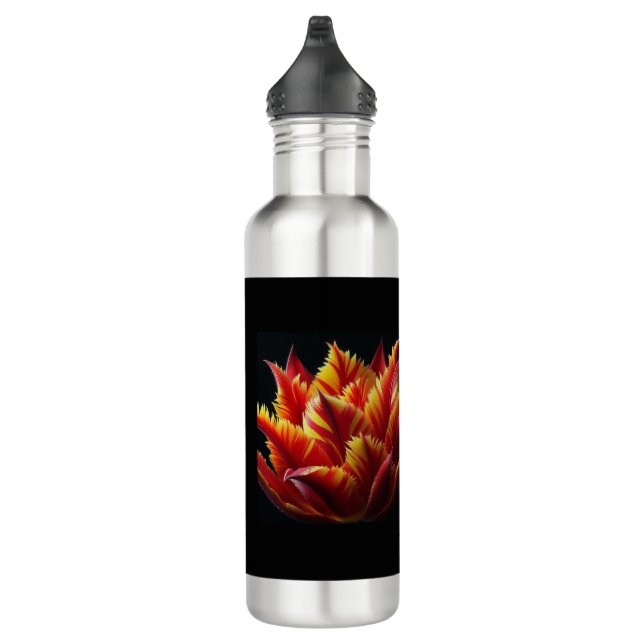 Botella De Agua Loro Tulip Floral rojo y amarillo (Derecha)