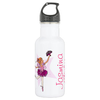 Botella De Agua Los chicas de la bailarina nombrados blanco beben