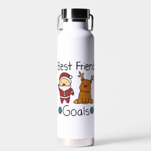 Botella De Agua Los mejores amigos de Santa Claus y renos - Navida