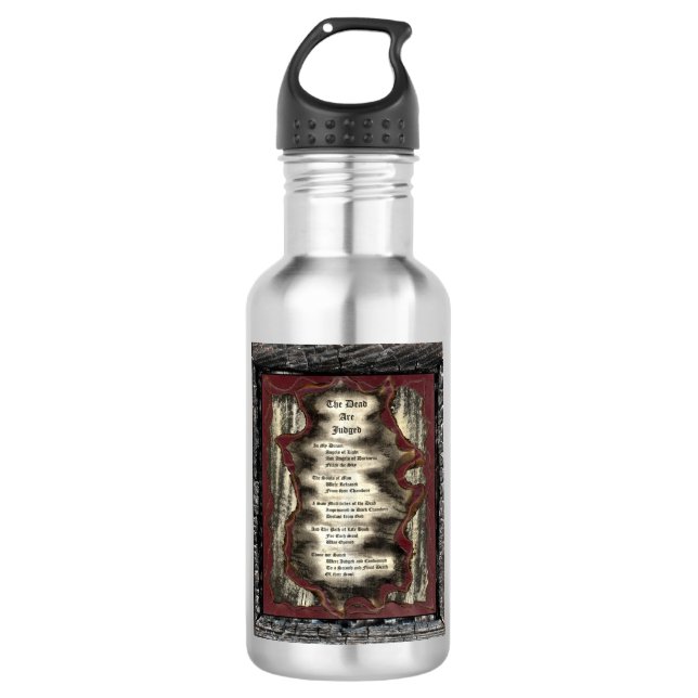 Botella De Agua Los muertos son juzgados (Anverso)