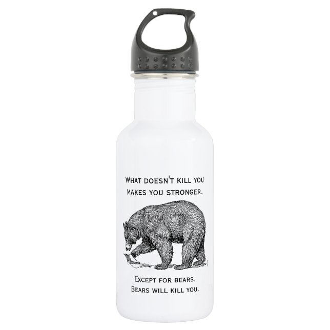 Botella De Agua Los Osos Te Matarán Humorístico (Anverso)