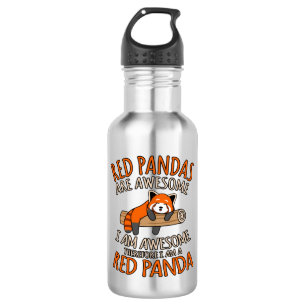 Botella De Agua Los Pandas Rojos Son Increíblemente Mascotas Anim