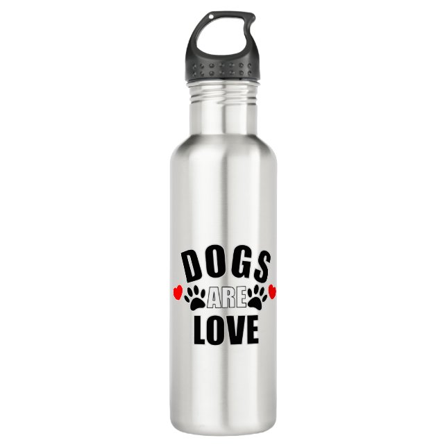 Botella De Agua Los perros son amor (Anverso)