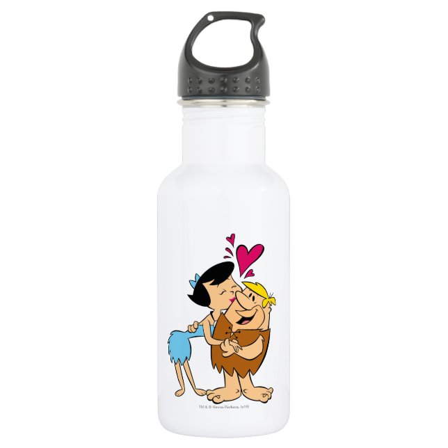 Botella De Agua Los Picapiedra | Betty Kissing Barney (Anverso)