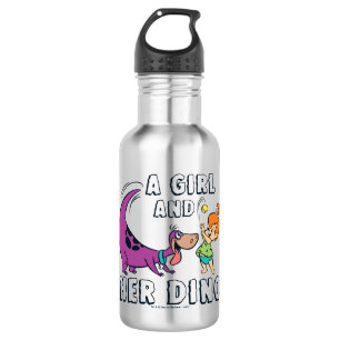 Botella De Agua Los Picapiedra   Pelota de canicas y dino