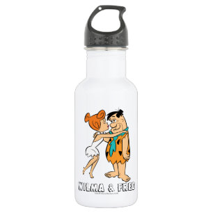 Botella De Agua Los Picapiedra   Wilma Kissing Fred
