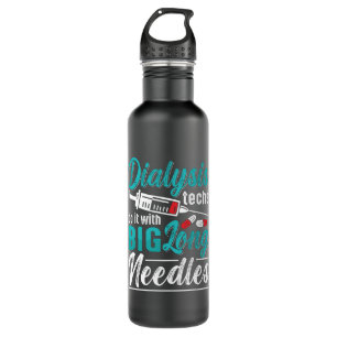 Botella De Agua Los Técnicos De Diálisis Lo Hacen Con Enfermera De