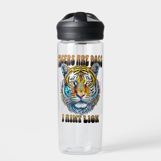 Botella De Agua Los tigres son jefe | I Aint Lion (Delante)