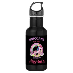 Botella De Agua Los Unicornios Son Mis Animales Espirituales