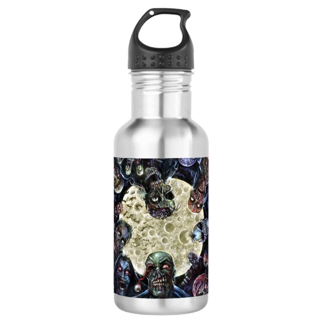 Botella De Agua Los zombis atacan (la horda del zombi) (Anverso)