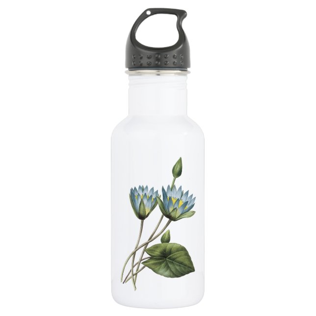 Botella De Agua loto azul (Nymphaea caerulea) de Redouté (Anverso)
