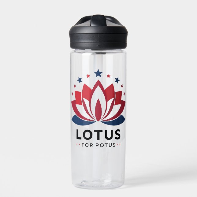 Botella De Agua Lotus para POTUS Kamala Harris 2024 (Delante)