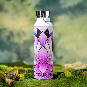 Botella De Agua Lotus rosa
