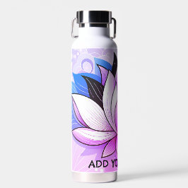 Botella De Agua Lotus rosa