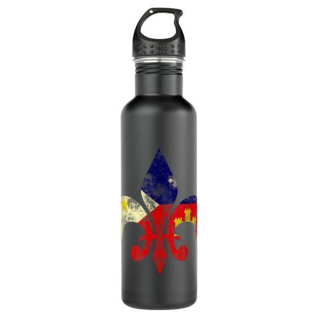 Botella De Agua Louisiana Cajun Orgullosa Bandera Acadiana Molesta (Anverso)
