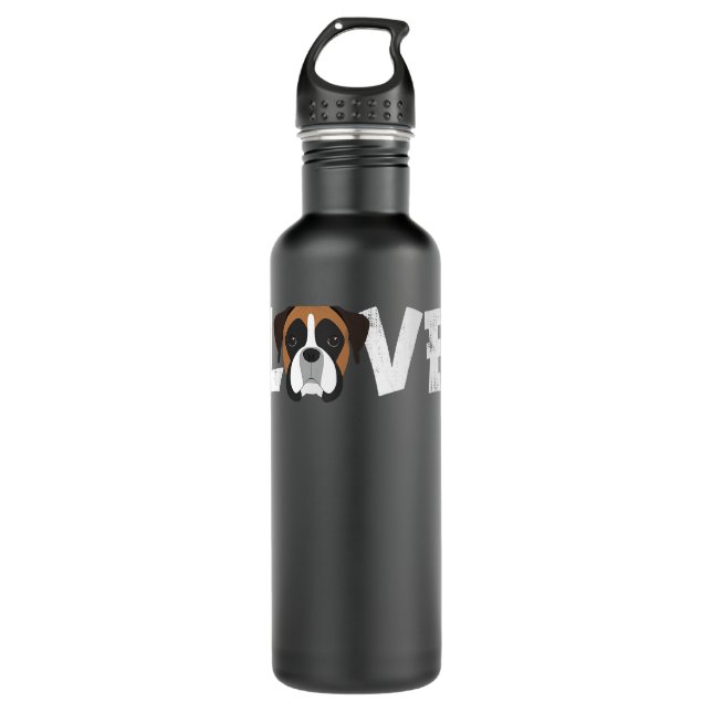 Botella De Agua Love Boxer Mom Funny Boxer Perro Dueño (Anverso)