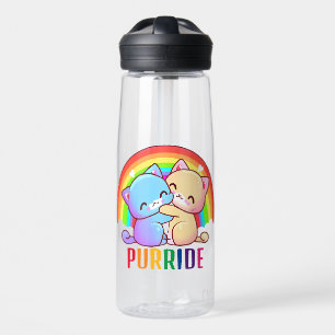 Botella De Agua Love Cats Rainbow