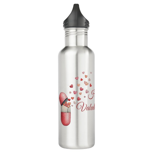 Botella De Agua Love Medicine Valentine's Day Design (Izquierda)