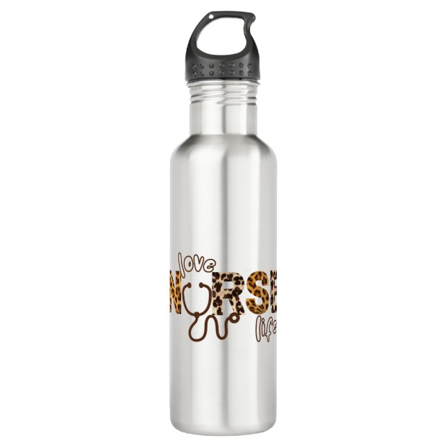 Botella De Agua Love Nurse Life Cheetah 3 (Anverso)