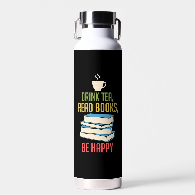 Botella De Agua Lover del libro - Tea Books Happy (Delantero)