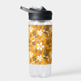 BOTELLA DE AGUA LUAU TIKI PATTERN (NARANJA)