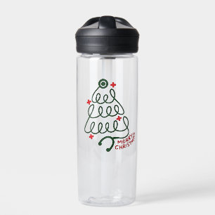 Botella De Agua Luces de Navidad del árbol del estetoscopio batas