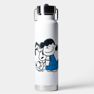 Botella De Agua Lucy Hugging Snoopy