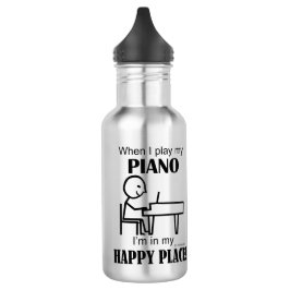Botella De Agua Lugar feliz de piano