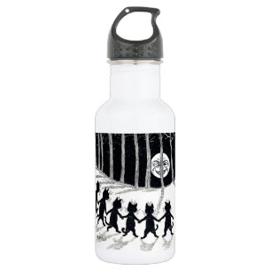 Botella De Agua Luna llena y gatos, Louis Wain