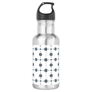 Botella De Agua Lunares grises, Patrón de lunares, Lunares, Puntea