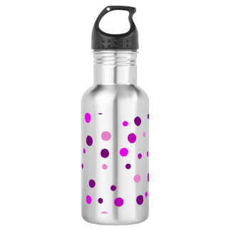 Botella De Agua Lunares rosados y morados