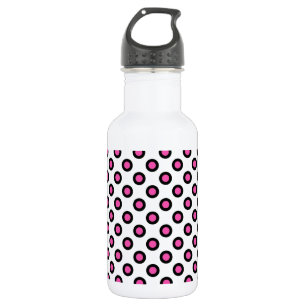 Botella De Agua lunares rosas y negros