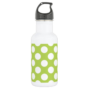 Botella De Agua Lunares Verdes, Patrón de Lunares, Lunares, Puntea