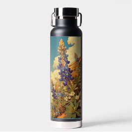 Botella De Agua Lupinos azules en el oeste de Texas