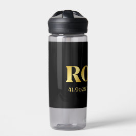 Botella De Agua Lux Gold Roma Latitud y longitud