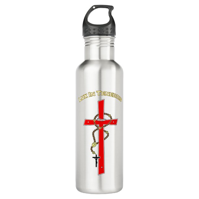 Botella De Agua Lux in Tenebris -02 (Anverso)