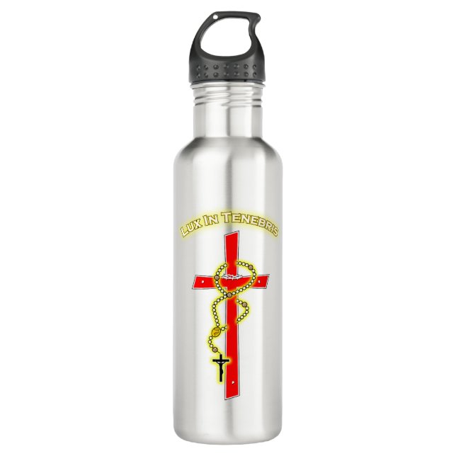 Botella De Agua Lux in Tenebris - Rosary 02 (Anverso)