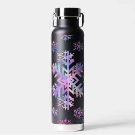 Botella De Agua Luxury Holographic Snowflake Christmas Collection 
