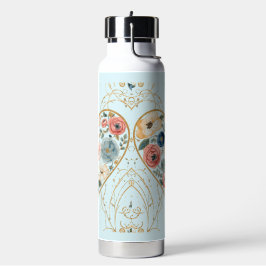Botella De Agua Luxury, Valentine's Day, Flowers of My Heart