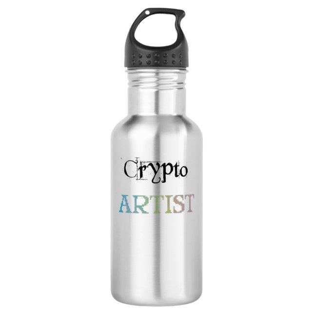 Botella De Agua Luz de artista criptográfico (Anverso)