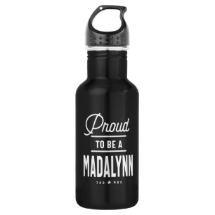 Botella De Agua Madalynn Nombre Personalizado Regalo de cumpleaños