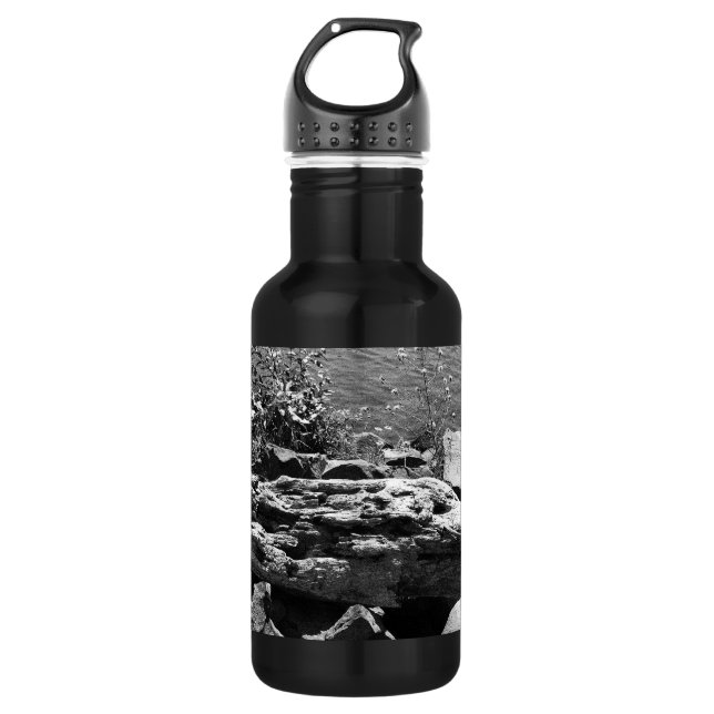 Botella De Agua Madera flotante (Anverso)