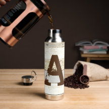 Madera rústica y letra