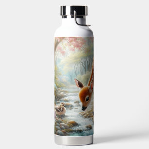 Botella De Agua Maderas de primavera con pato y cebada/ciervo