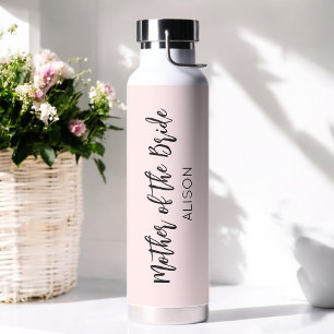 Botella De Agua Madre de la Novia Rosa Rubor Boda 